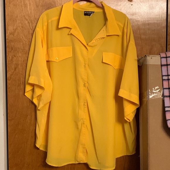 Notations Woman yellow blouse, size 22W - Picture 1 of 3